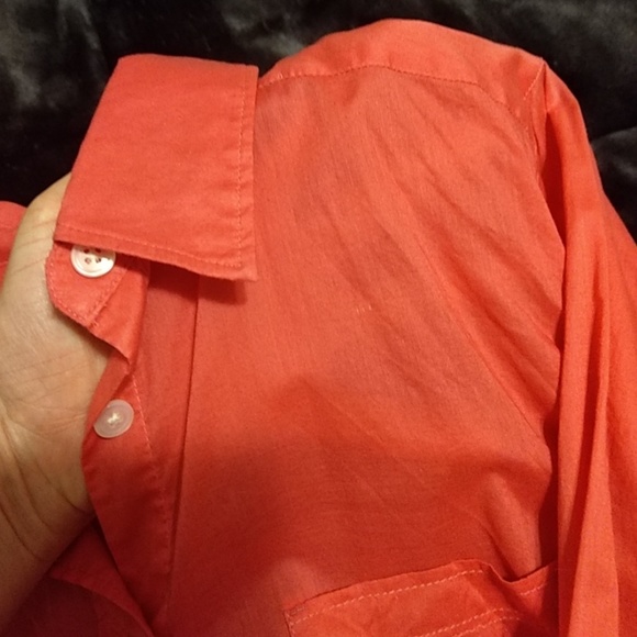 Loft Long Sleeve Button Down (Coral) - Picture 3 of 3